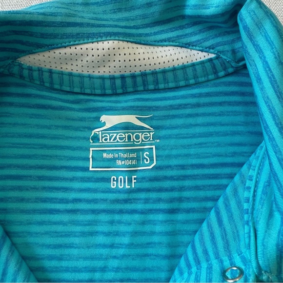 Slazenger Women's Blue Striped Sleeveless Golf Shirt Tenis Activewear Size S - Picture 3 of 5